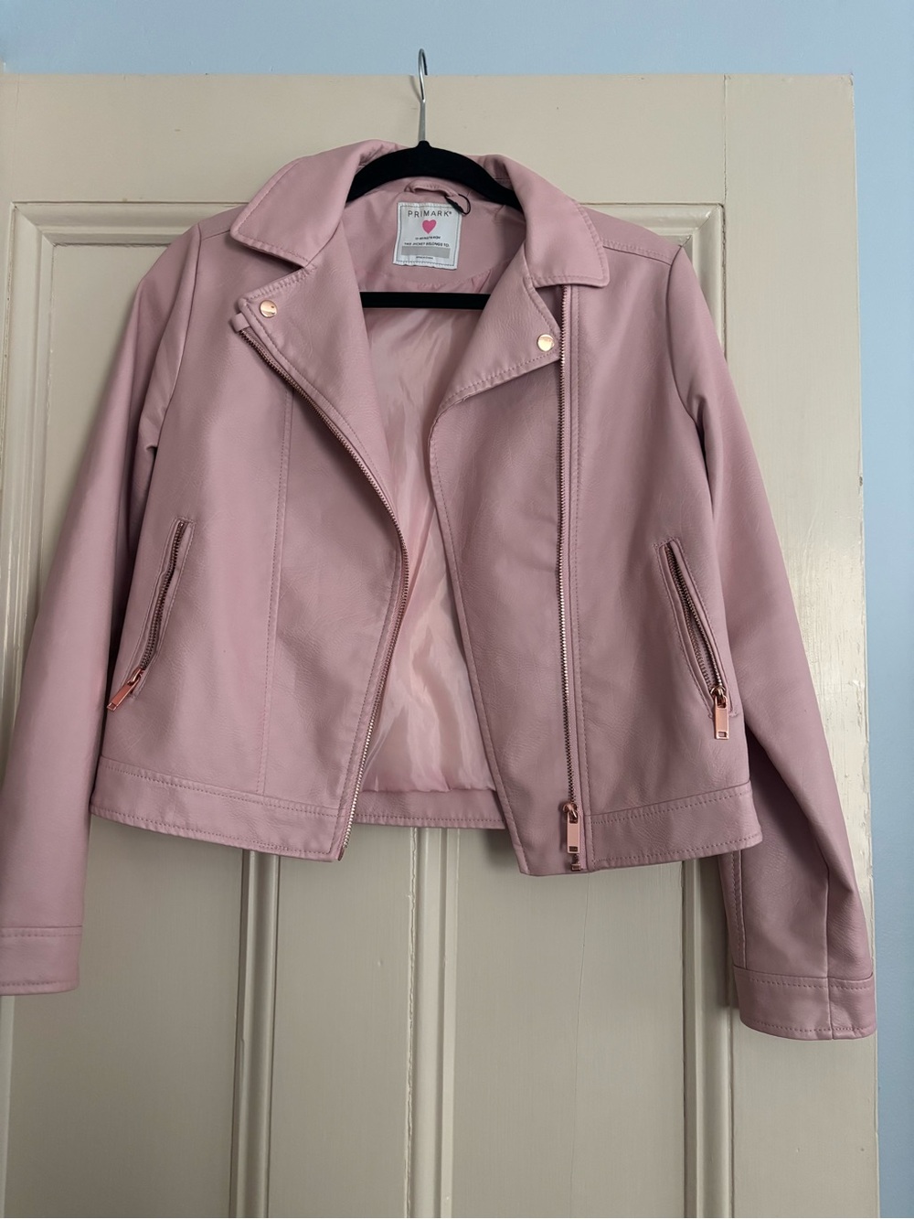 Primark Rose Pink Faux Leather Biker Jacket